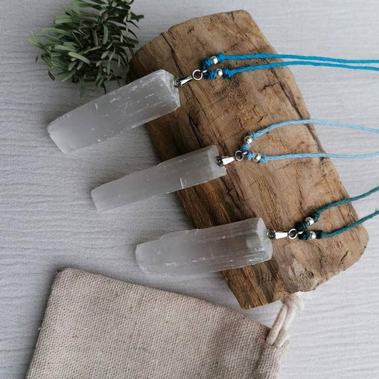 Selenite x Hemp Necklace