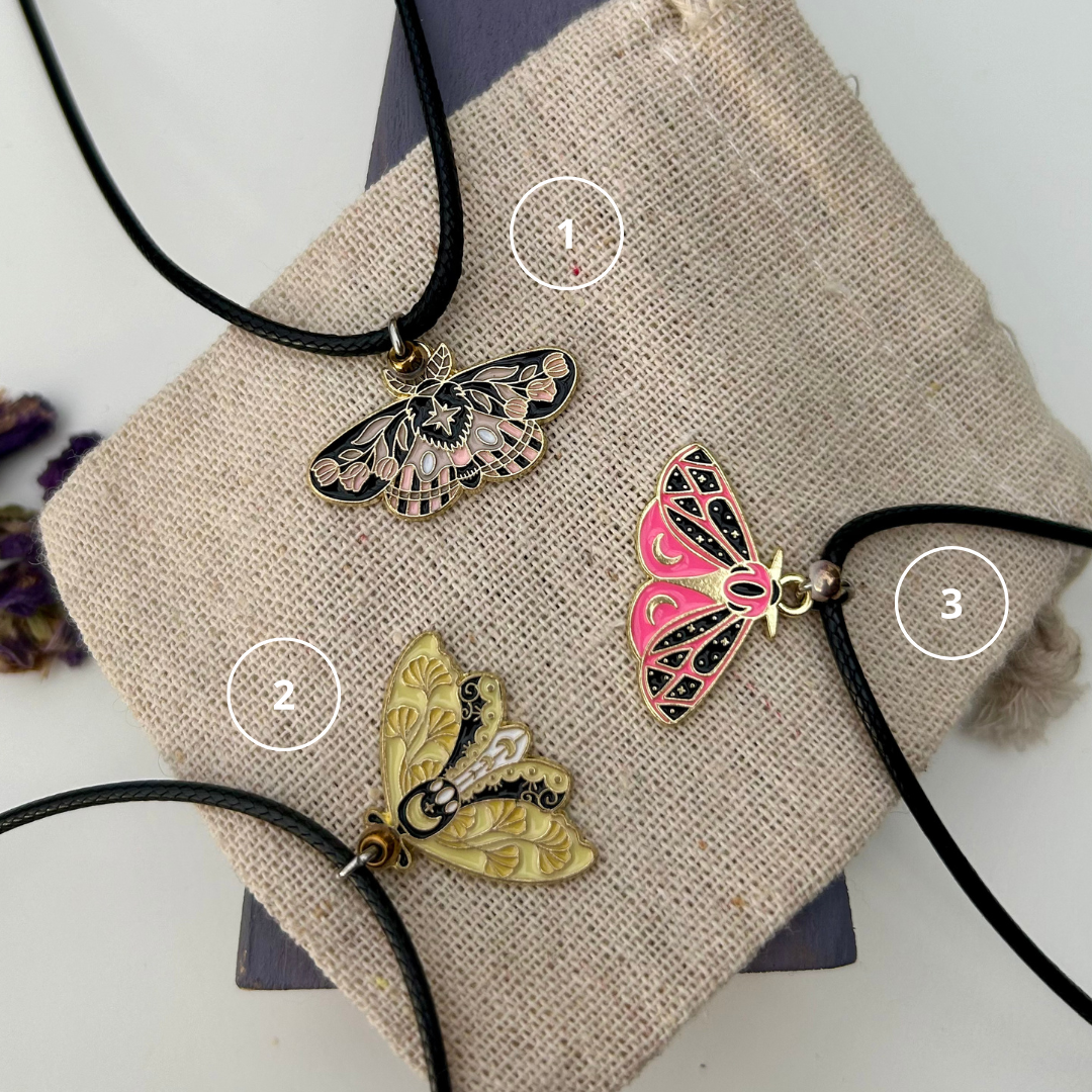 Moth Magic x Enamel Necklace