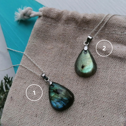 Labradorite x Teardrop Necklace