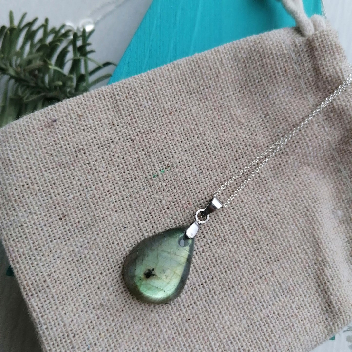 Labradorite x Teardrop Necklace