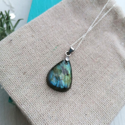 Labradorite x Teardrop Necklace