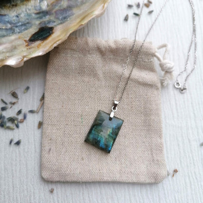 Rectangular Labradorite Necklace