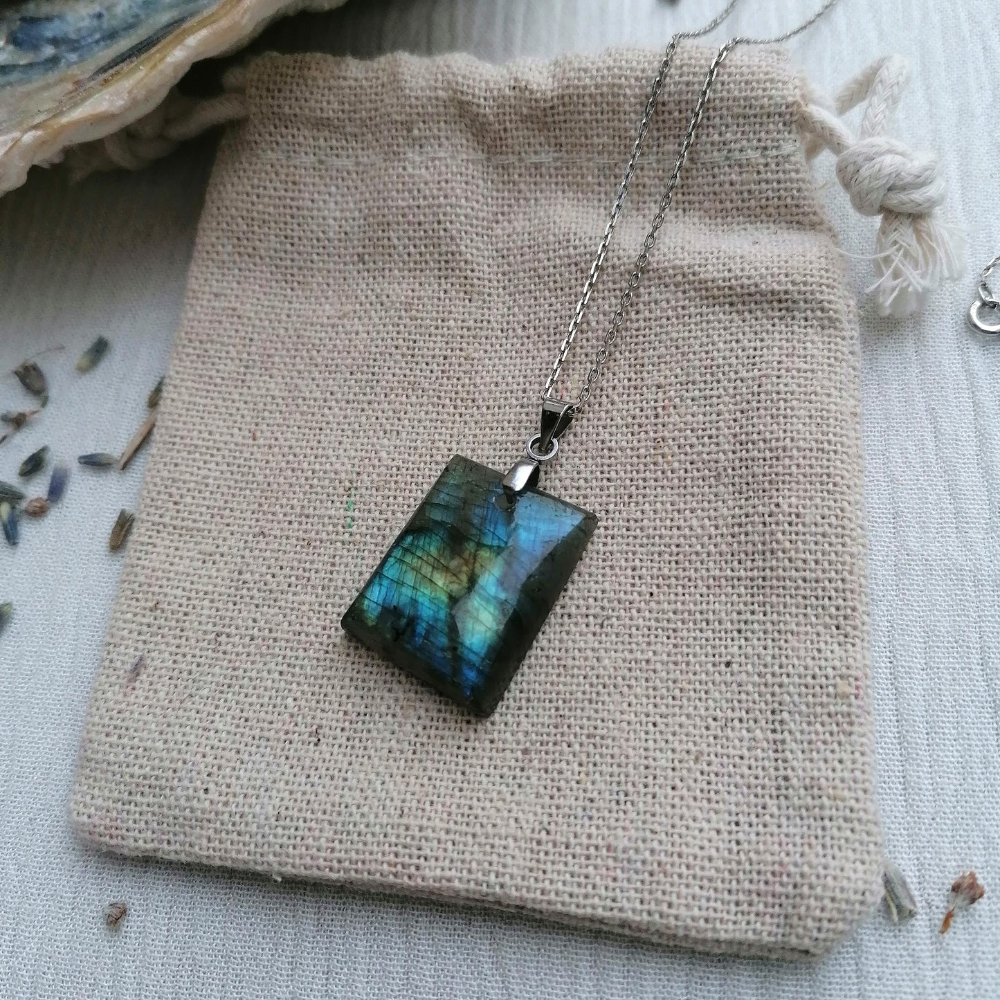 Rectangular Labradorite Necklace