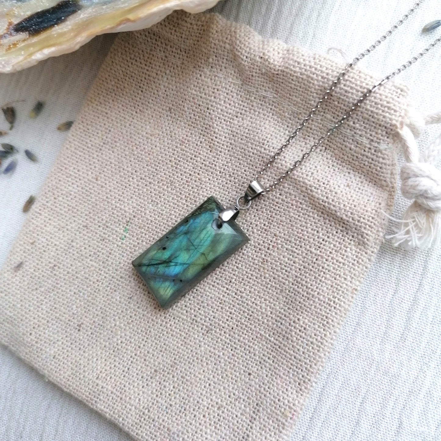 Rectangular Labradorite Necklace