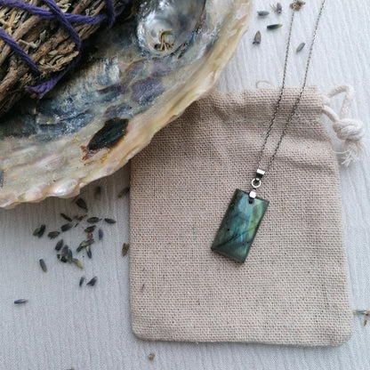 Rectangular Labradorite Necklace