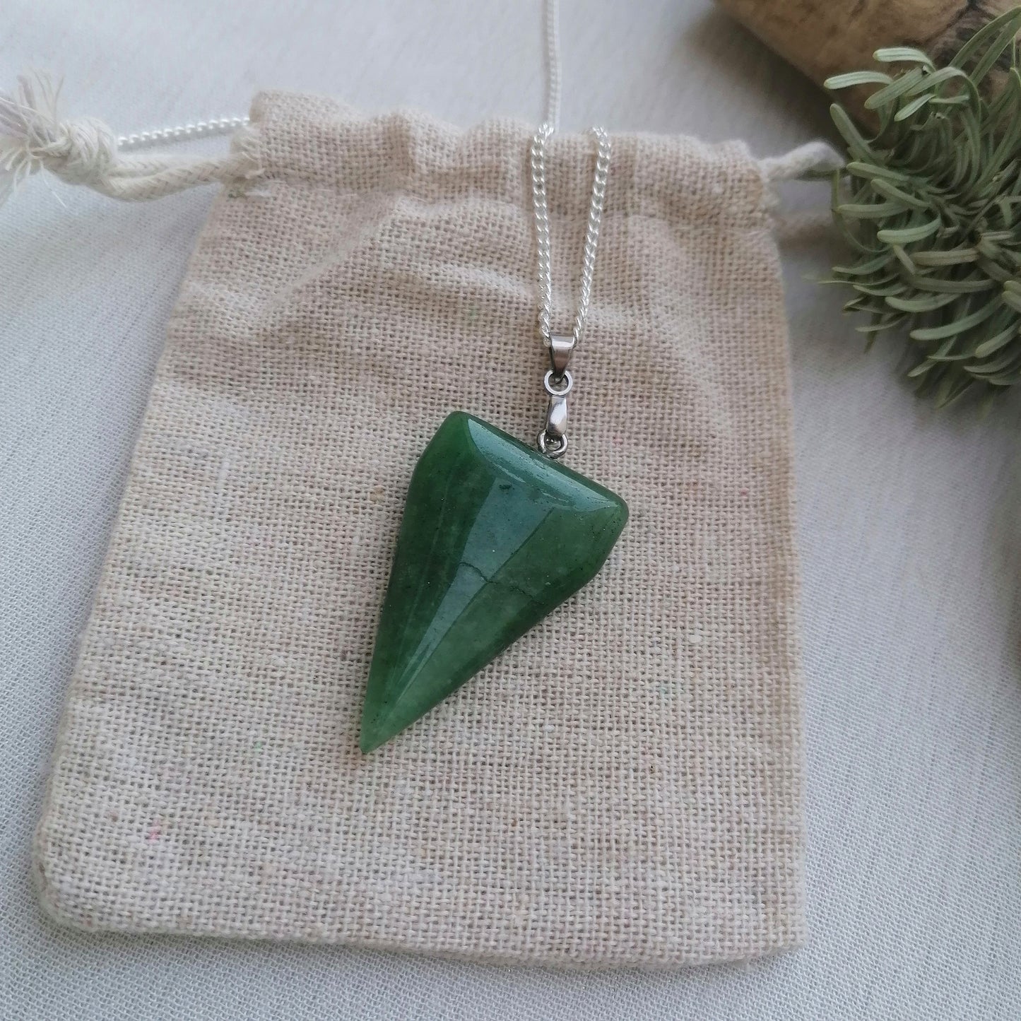 Green Aventurine Arrow Necklace