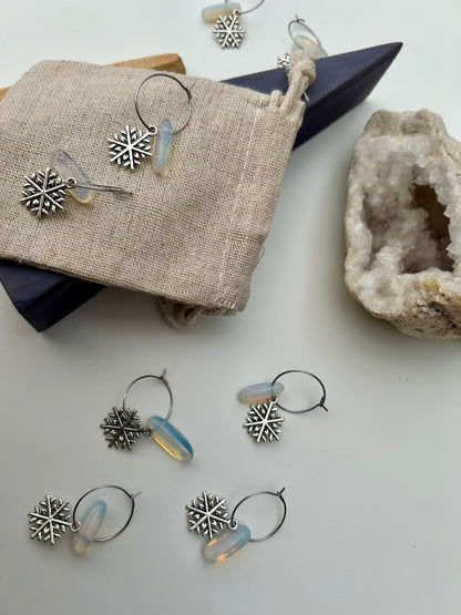 Winter Glow x Opalite Hoop Earrings