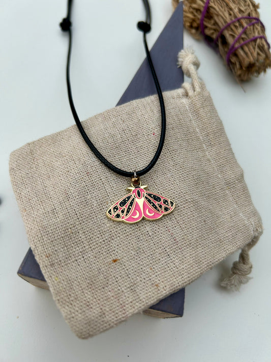 Moth Magic x Enamel Necklace