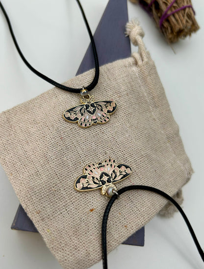 Moth Magic x Enamel Necklace