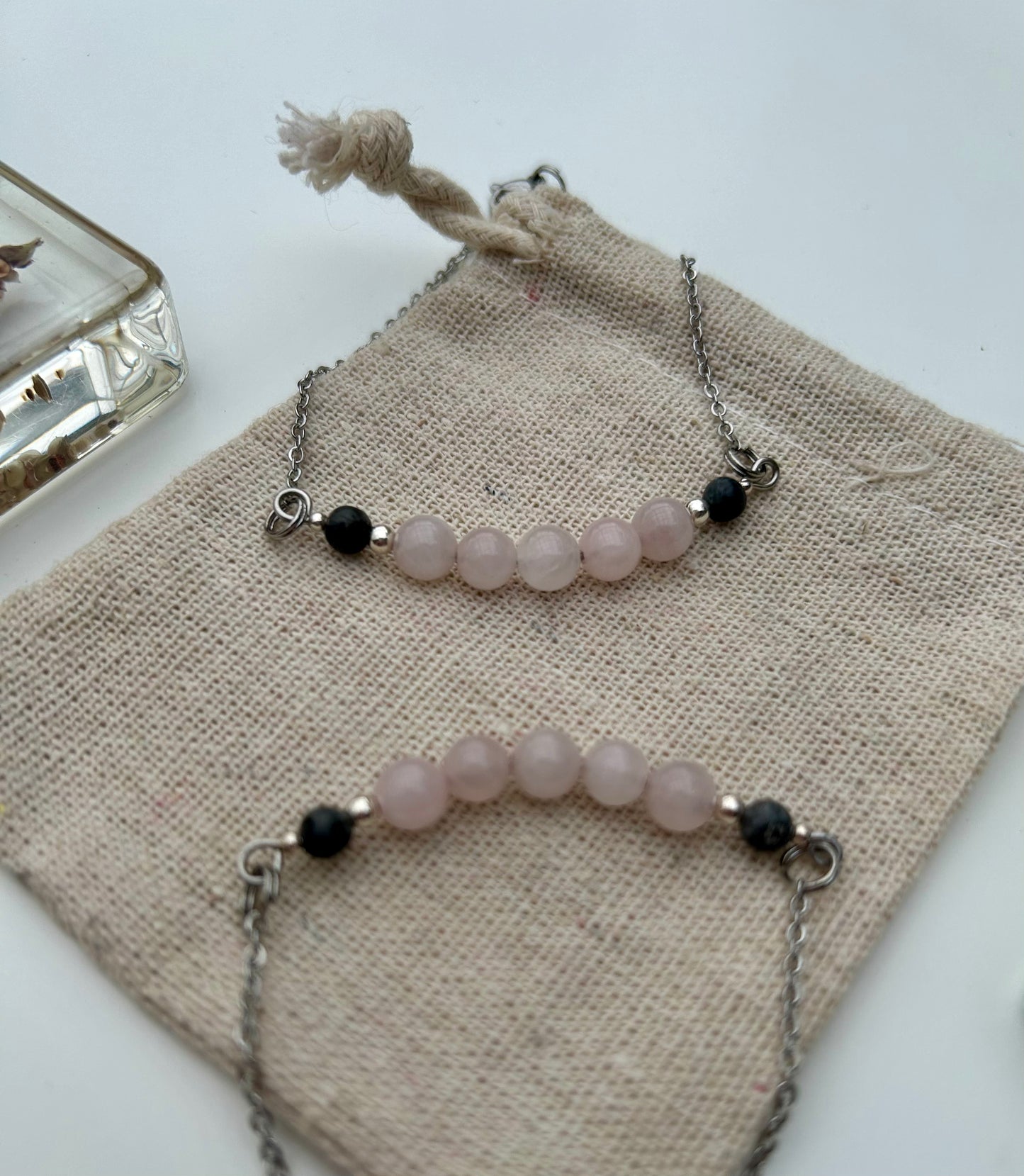 Rose Quartz x Labradorite Bracelet