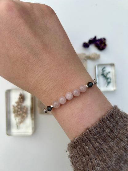 Rose Quartz x Labradorite Bracelet