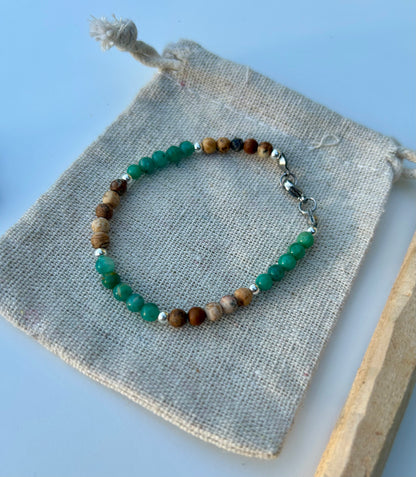 Amazonite x Picture Jasper Bracelet