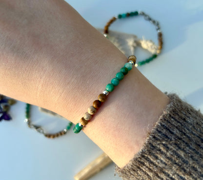 Amazonite x Picture Jasper Bracelet