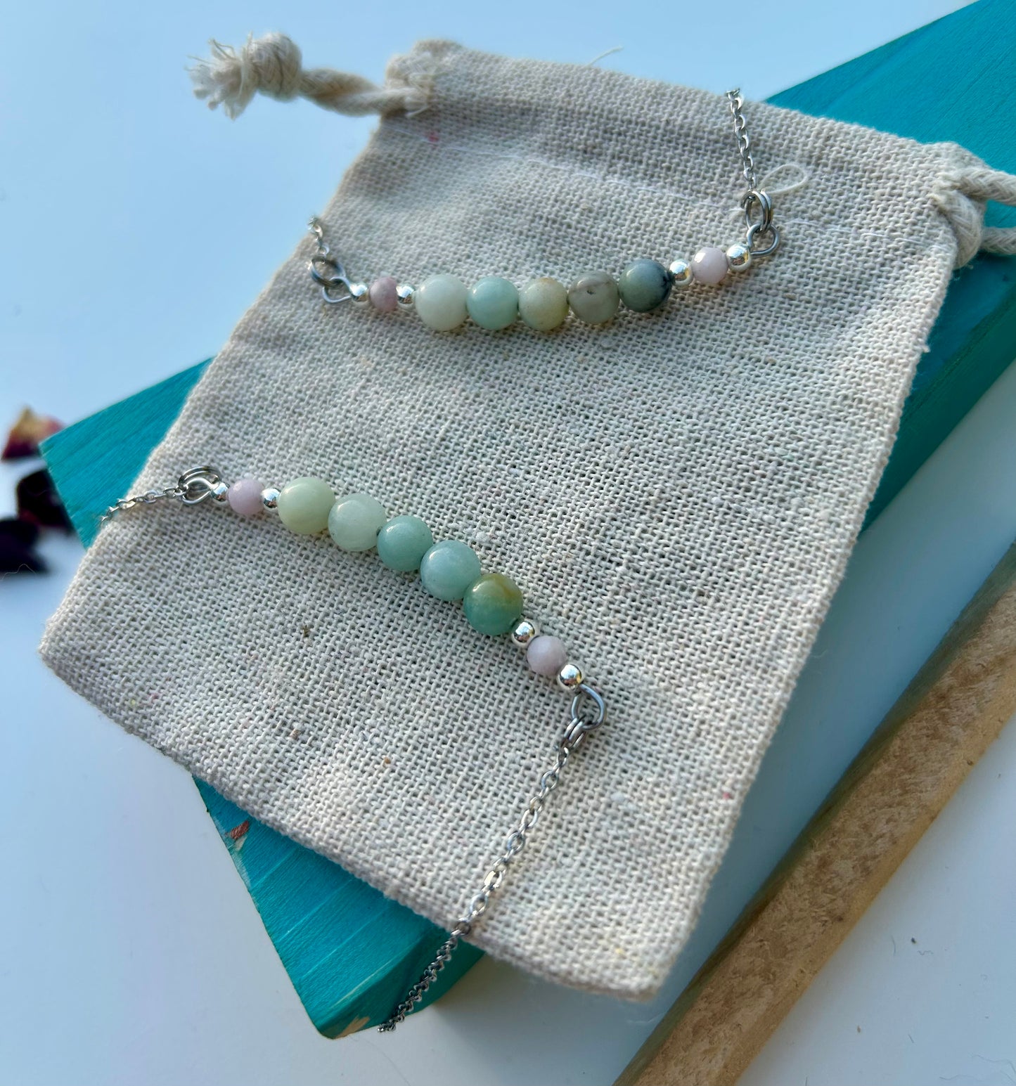 Pastel Pink Opal x Amazonite Bracelet