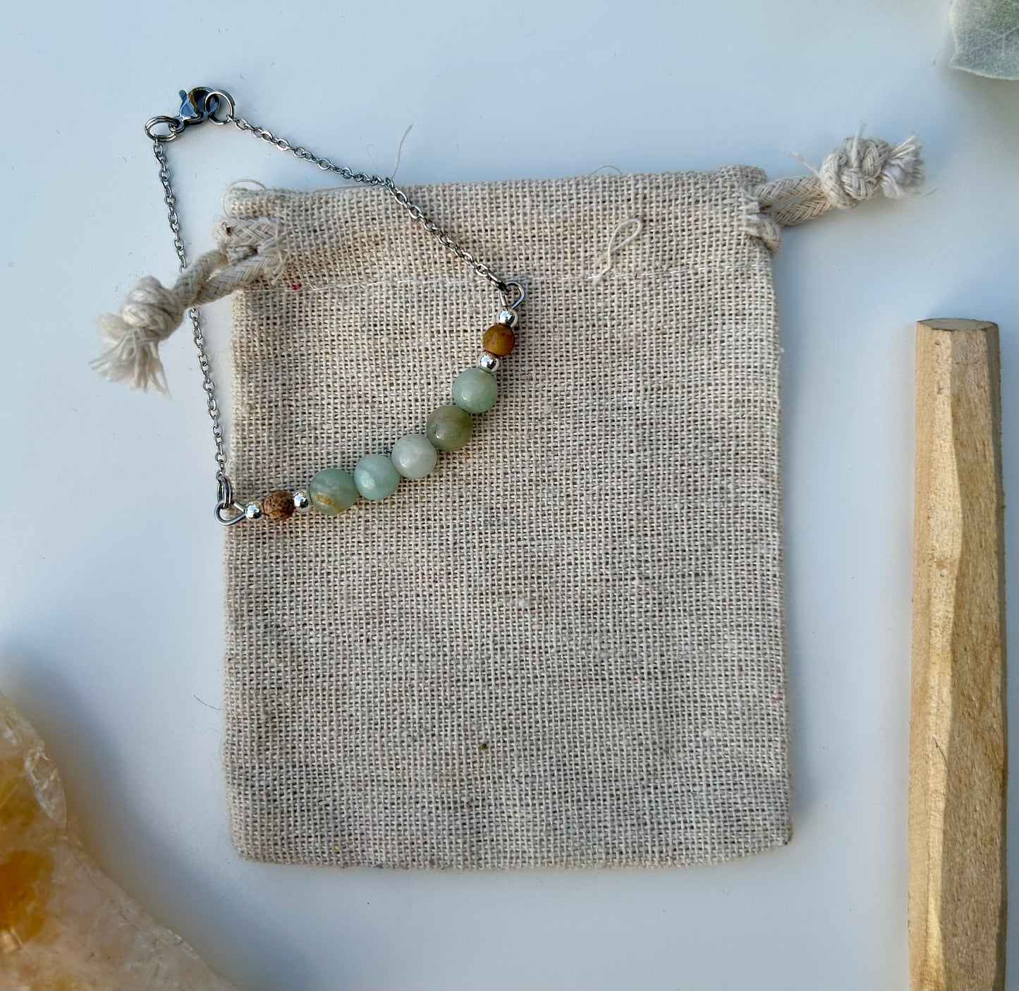 Amazonite x Picture Jasper Bracelet