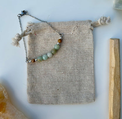 Amazonite x Picture Jasper Bracelet