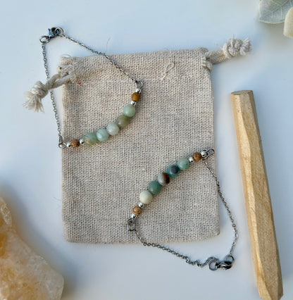 Amazonite x Picture Jasper Bracelet