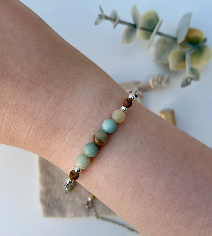 Amazonite x Picture Jasper Bracelet