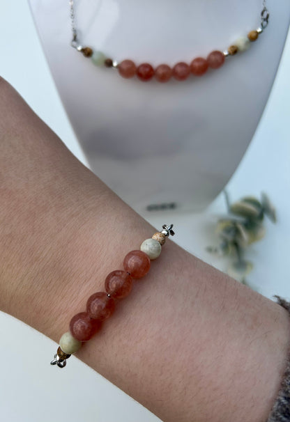 Sandstone x Amazonite x Picture Jasper Bracelet