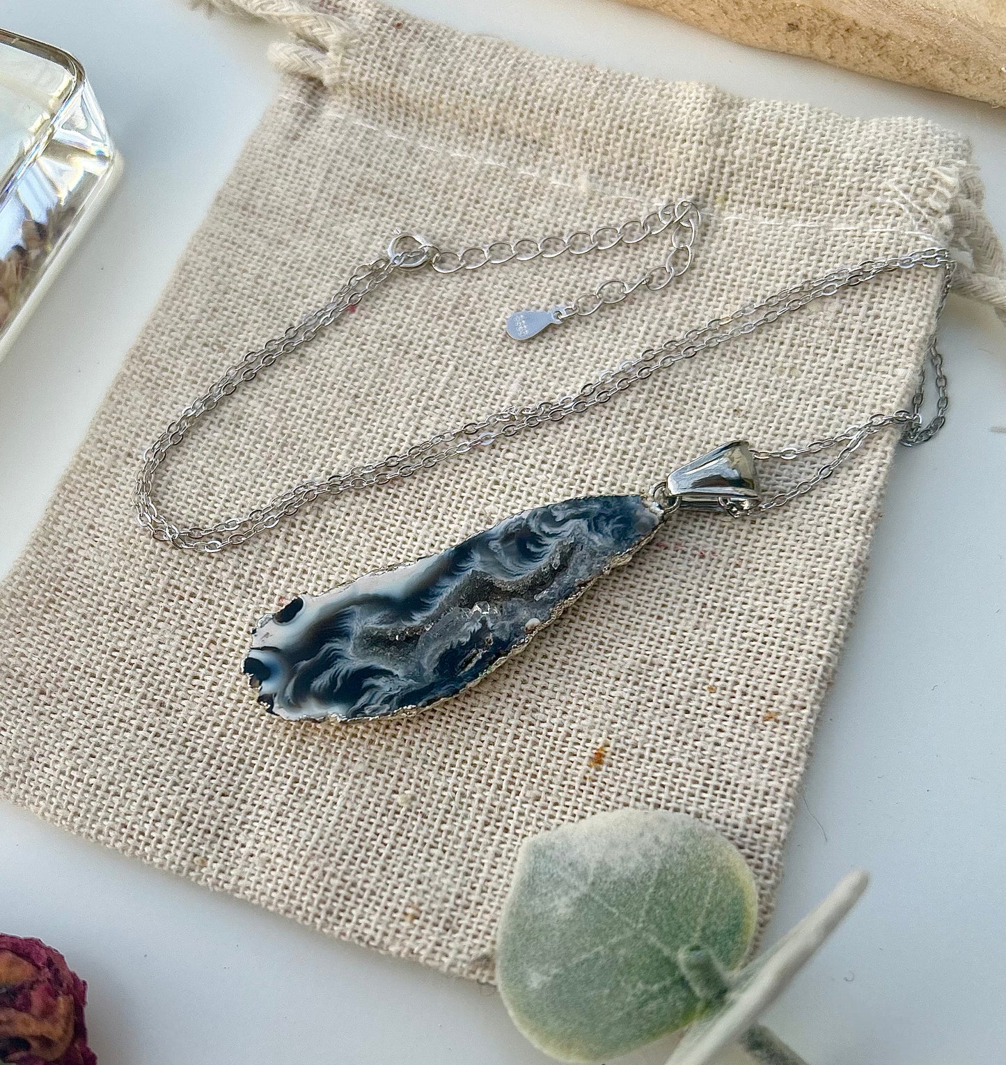 'In the Shadows' Agate Necklace