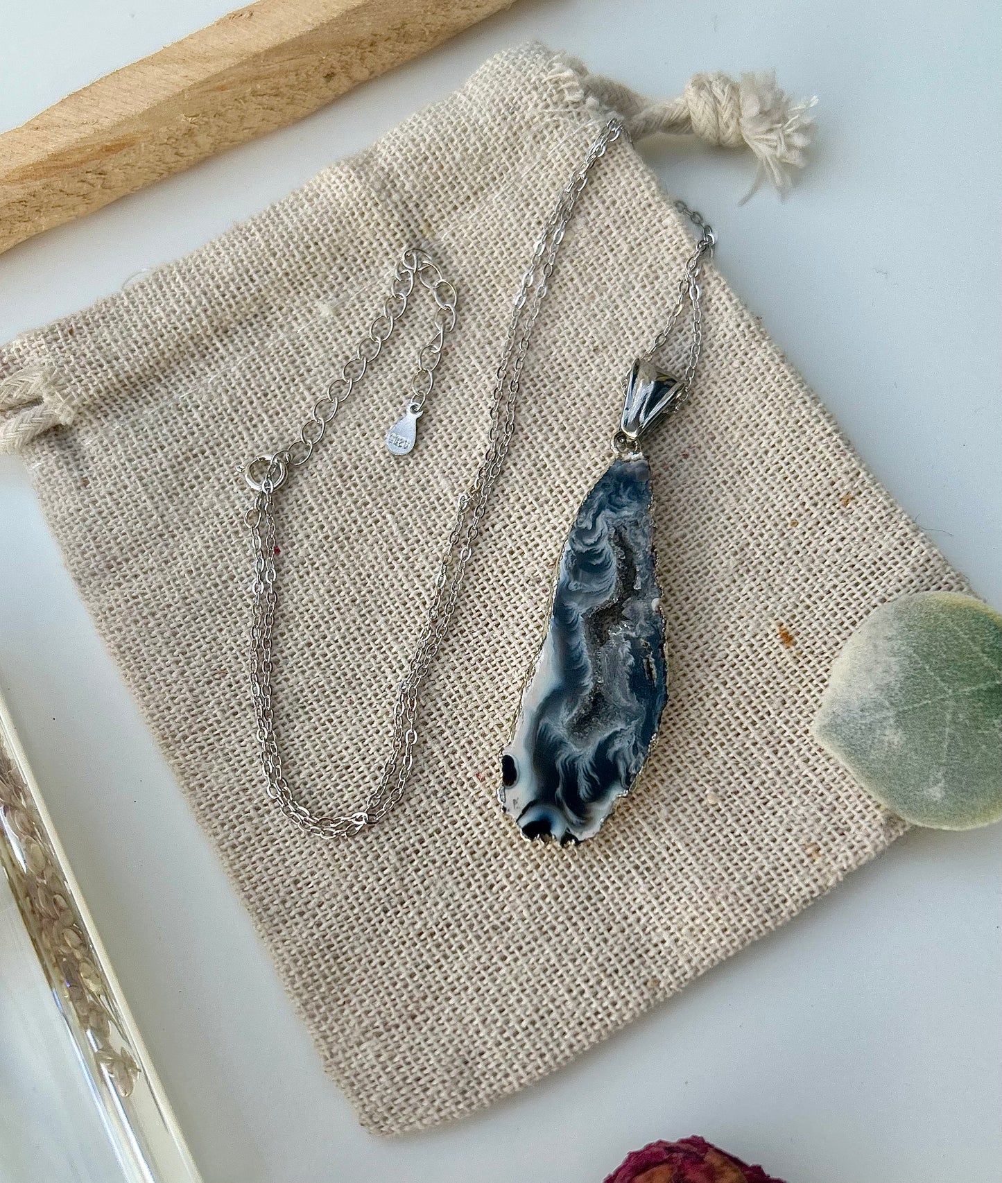 'In the Shadows' Agate Necklace