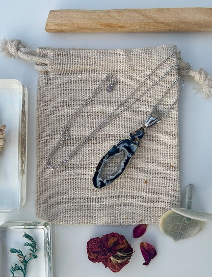 Celestial Swirl Agate Necklace