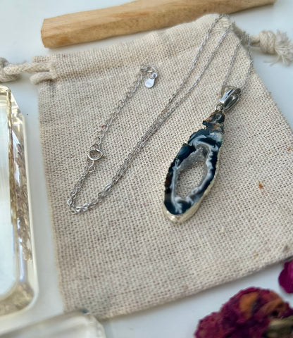 Celestial Swirl Agate Necklace