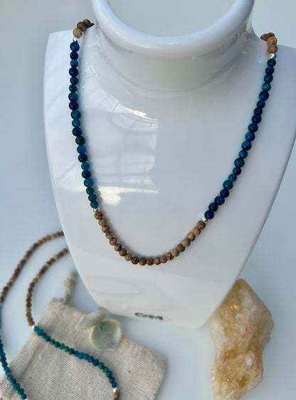 Picture Jasper x Blue Tiger’s Eye Necklace