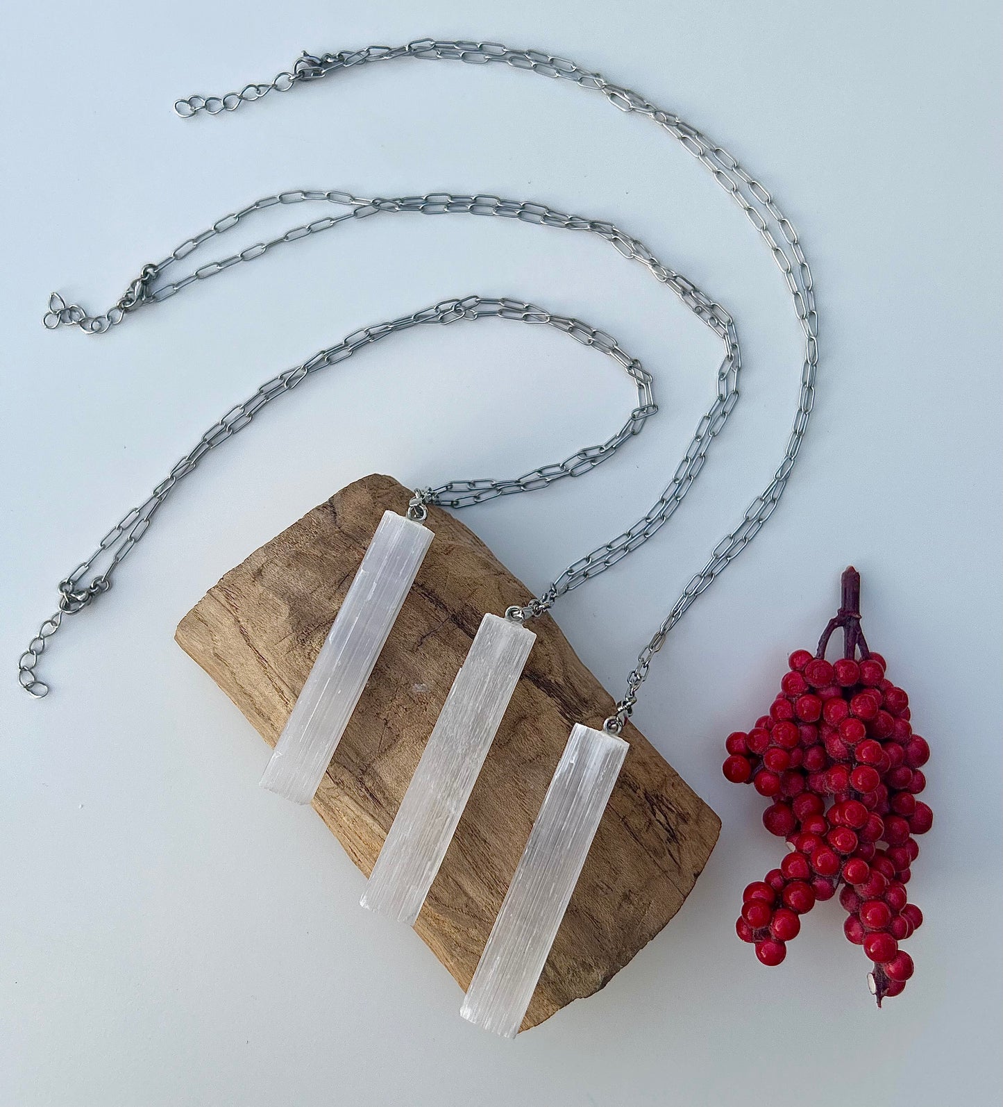 Raw Selenite Necklace