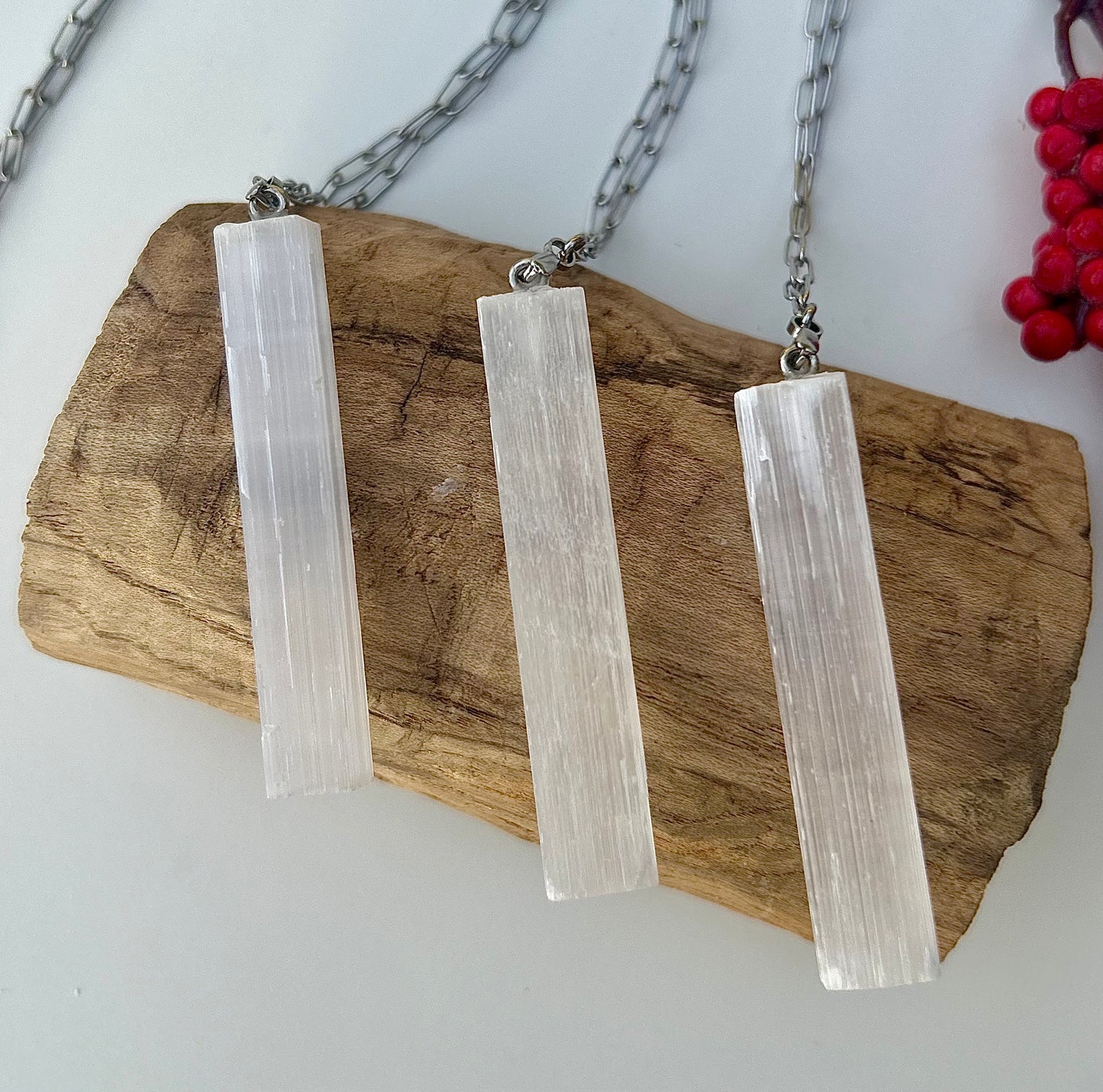 Raw Selenite Necklace