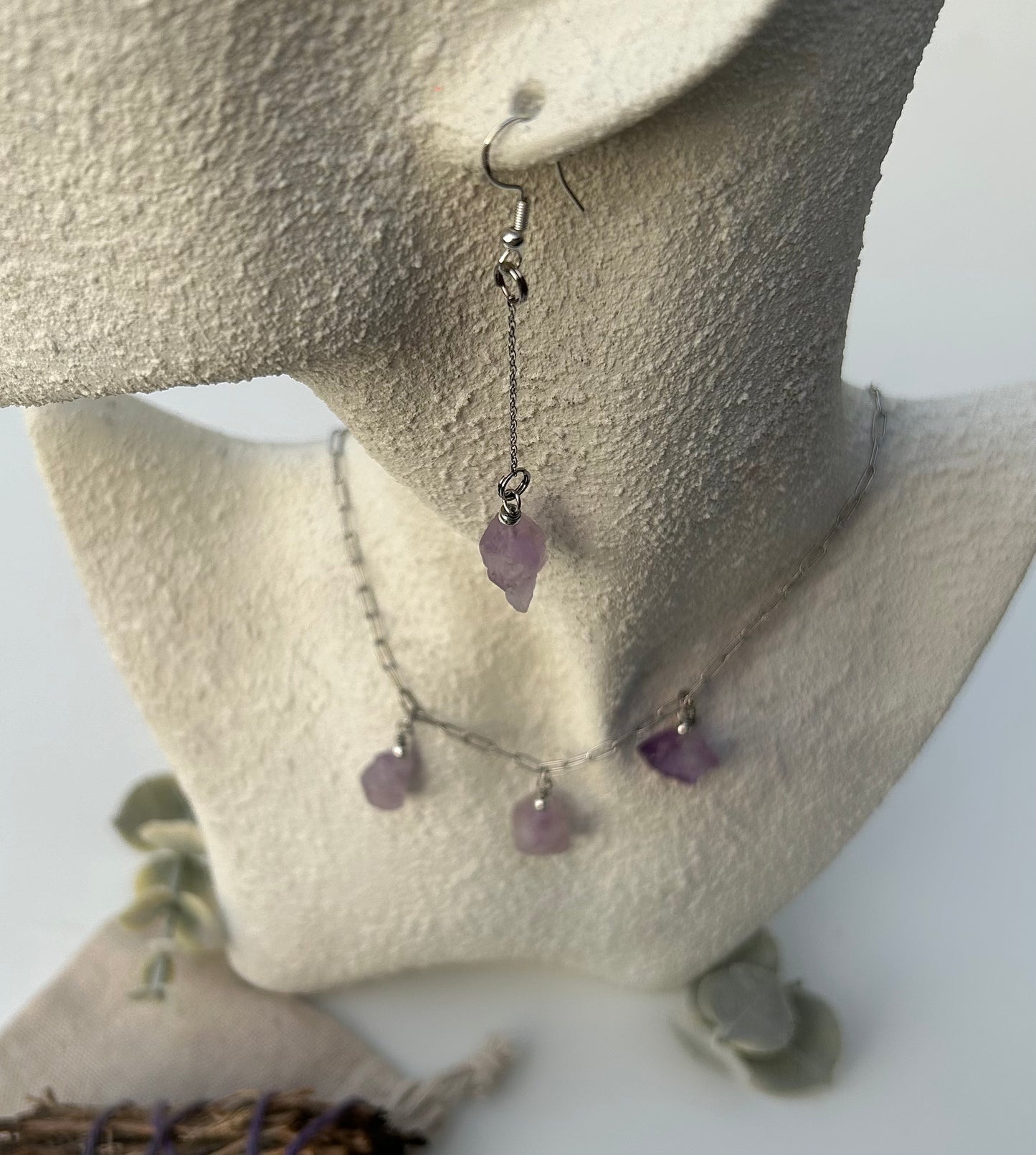 Cosmic Sisters Amethyst Necklace