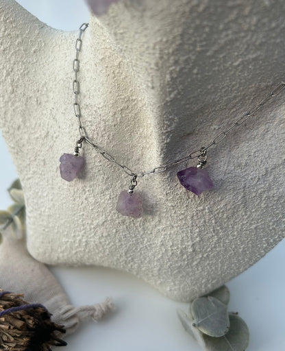 Cosmic Sisters Amethyst Necklace